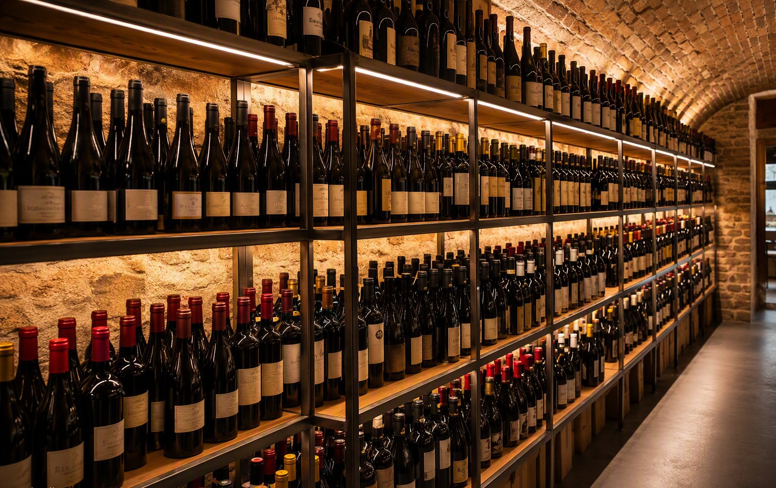 La parete dei vini
