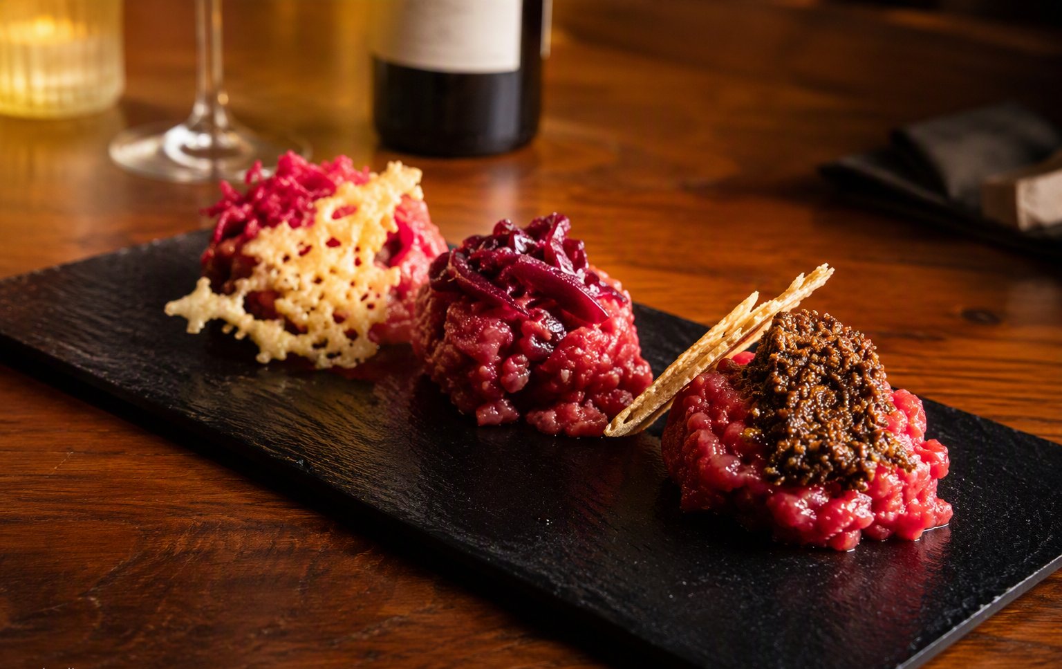 Tris di tartare della Vineria